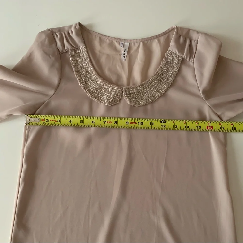 Maurice’s studio y beaded neckline blouse size small - Picture 8 of 9